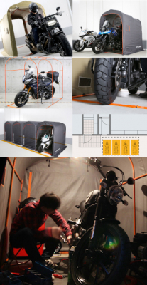 改築しなくても簡単に始められるオートバイ専用の空間、ガレージライフを提供します。