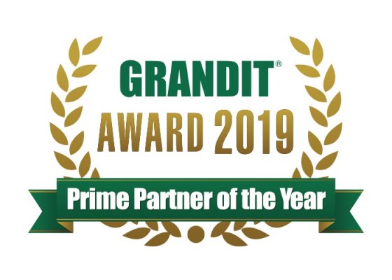 『GRANDIT AWARD 2019 Prime Partner of the Year』 受賞 Web-ERP GRANDIT 販売実績No.1