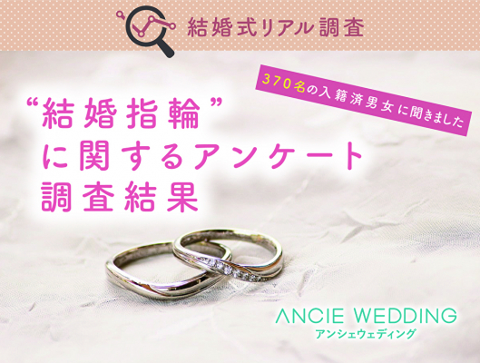 結婚指輪に関するアンケート調査結果｜ANCIE WEDDING