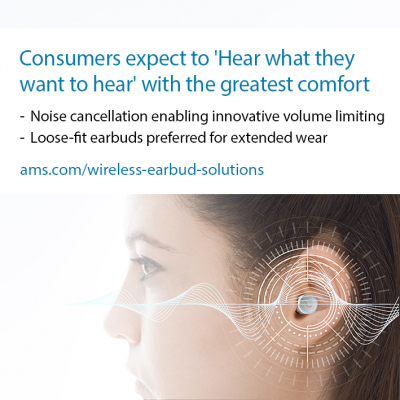 【amsプレスリリース】amsのイヤホンに関する調査、消費者は快適性を損なうことなく「聴きたい内容だけを聴ける」ことを求めていることが明らかに