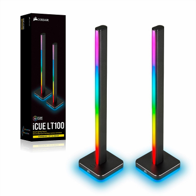 CORSAIR、PCの外側を彩るスマートRGBライティングタワー「iCUE LT100」発売