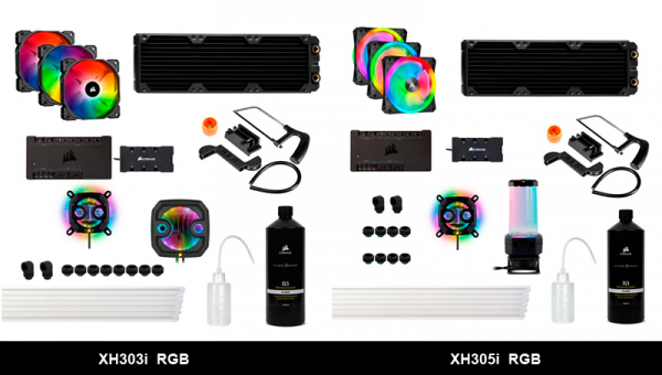 CORSAIR、DIY水冷に必要なパーツを１つのキットにした「XH303i RGB」「XH305i RGB」ほか、ハードチューブも同時発売