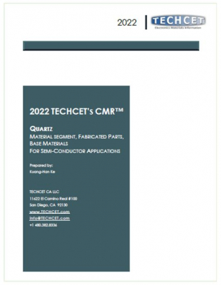 Techcet「半導体向け石英市場調査　2022年」出版・販売開始のご案内