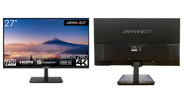 JAPANNEXT、27インチの4K解像度、HDRに対応したモニター「JN-IPS2706UHDR」発売