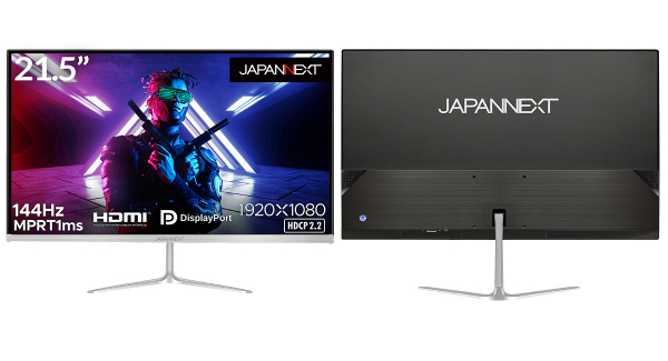JAPANNEXT、21.5インチのフルHDパネル搭載、フレームレスデザイン採用、リフレッシュレート144Hzのゲーミングモニター「JN-T215FLG144FHD」発売
