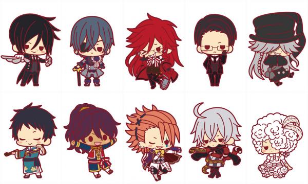 アニメ『黒執事』サーカス編のキャラクターたちをデフォルメに