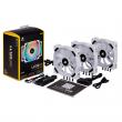 LL120 RGB White Triple Fan Kit