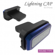 ライトニングキャップのフラットタイプブルー