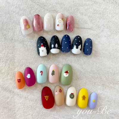 プロのネイリストが作成するオーダーメイドチップ クリスマスデザイン4