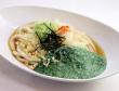 冷やしスピルリナとろろうどん